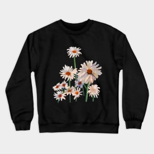 White field daisies Crewneck Sweatshirt